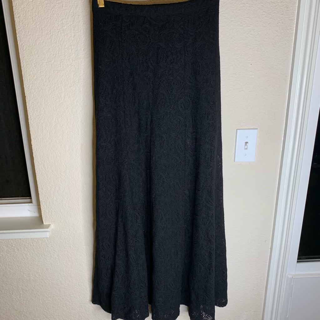 Black Lace Maxi Skirt